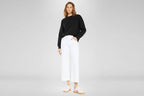 Kan Can Denim | High Rise White Crop Wide Leg Jeans