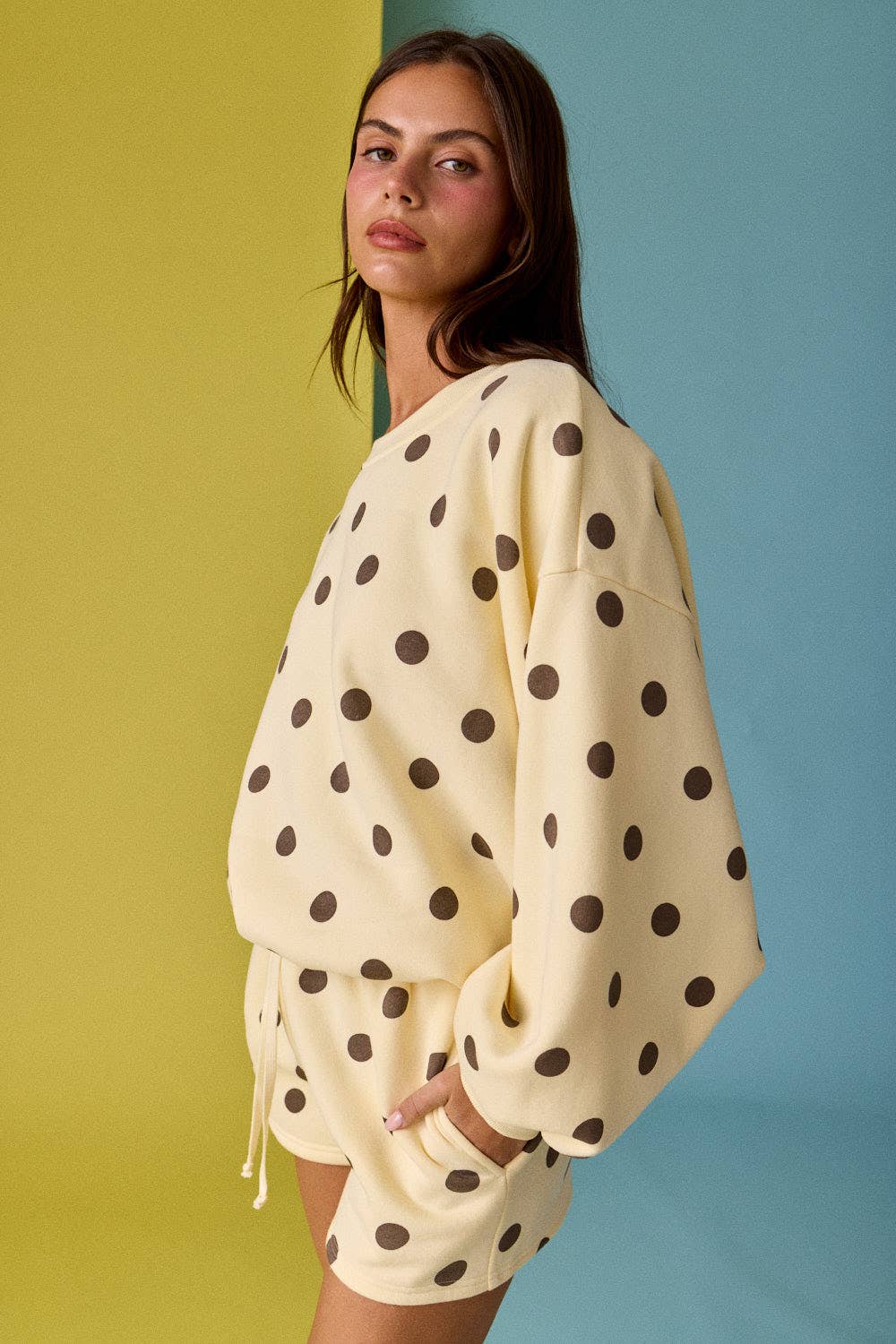 Dottie in Yellow Polka Dot Set