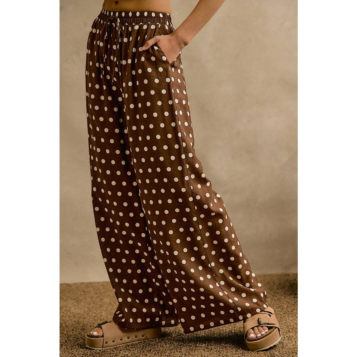 Cocoa Dot Wide Leg Pants