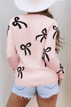 Pink Promises Bow Sweater