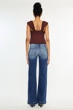 Kan Can Denim | High Rise Medium Wash Wide Hem Flare
