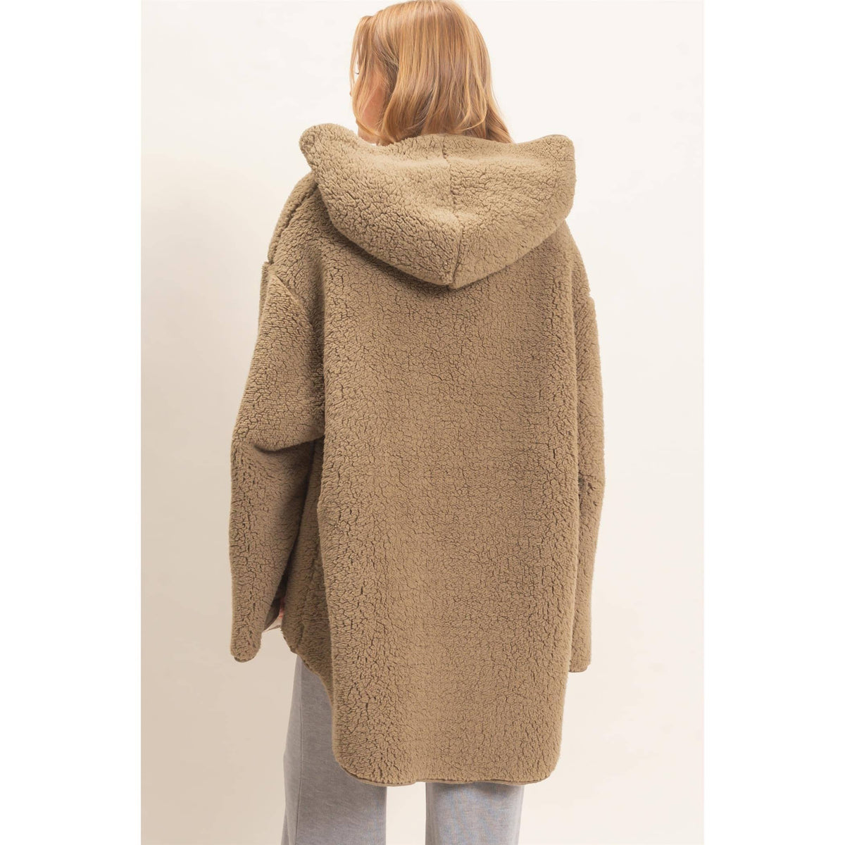 Cozy Retreat Oversized Sherpa Jacket