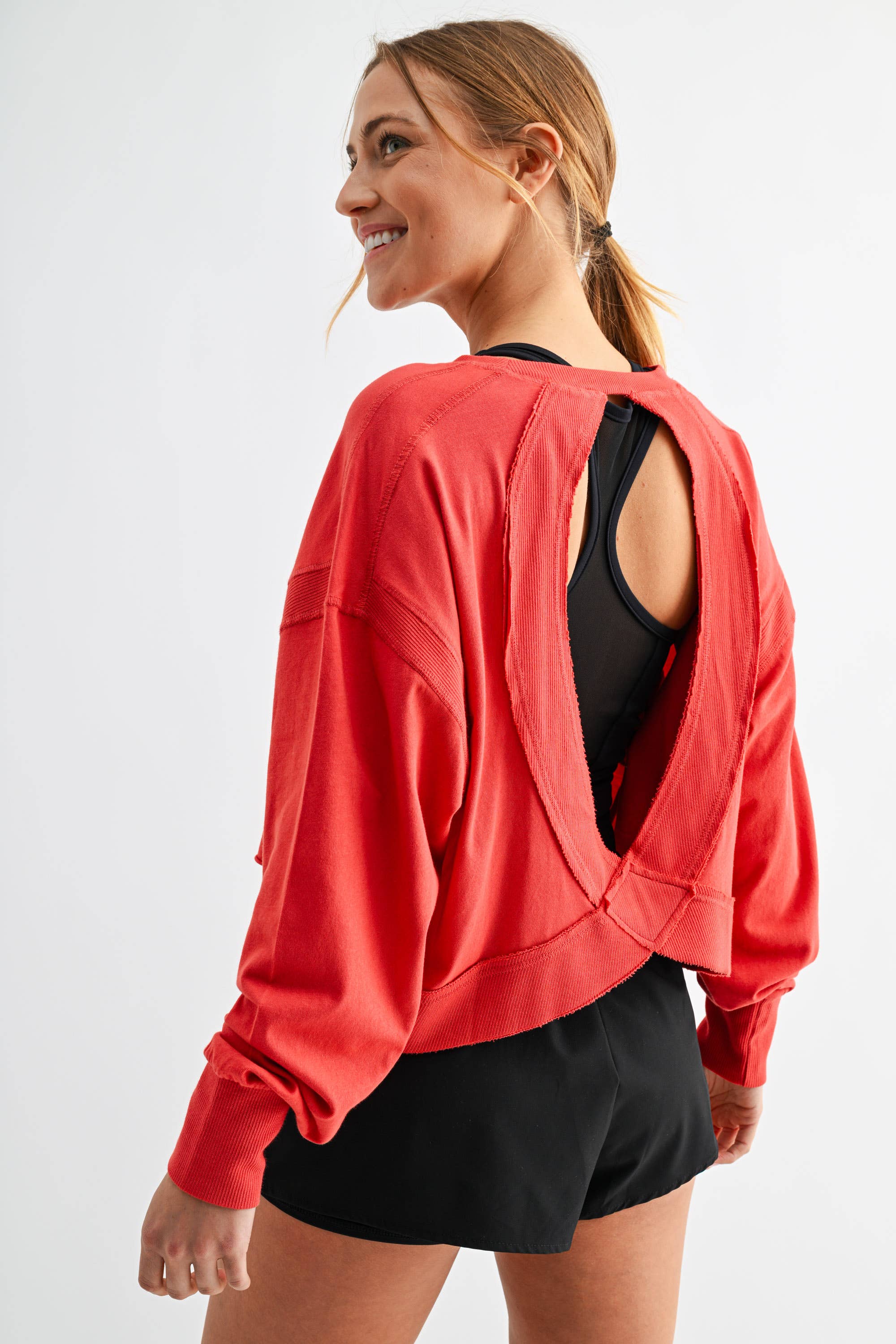 Crescent Open Back Tee