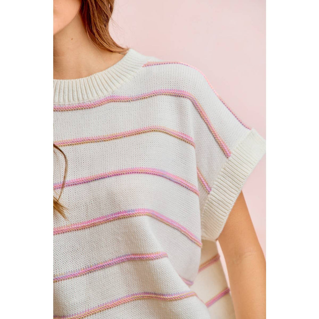Textured Stripe Knit Top