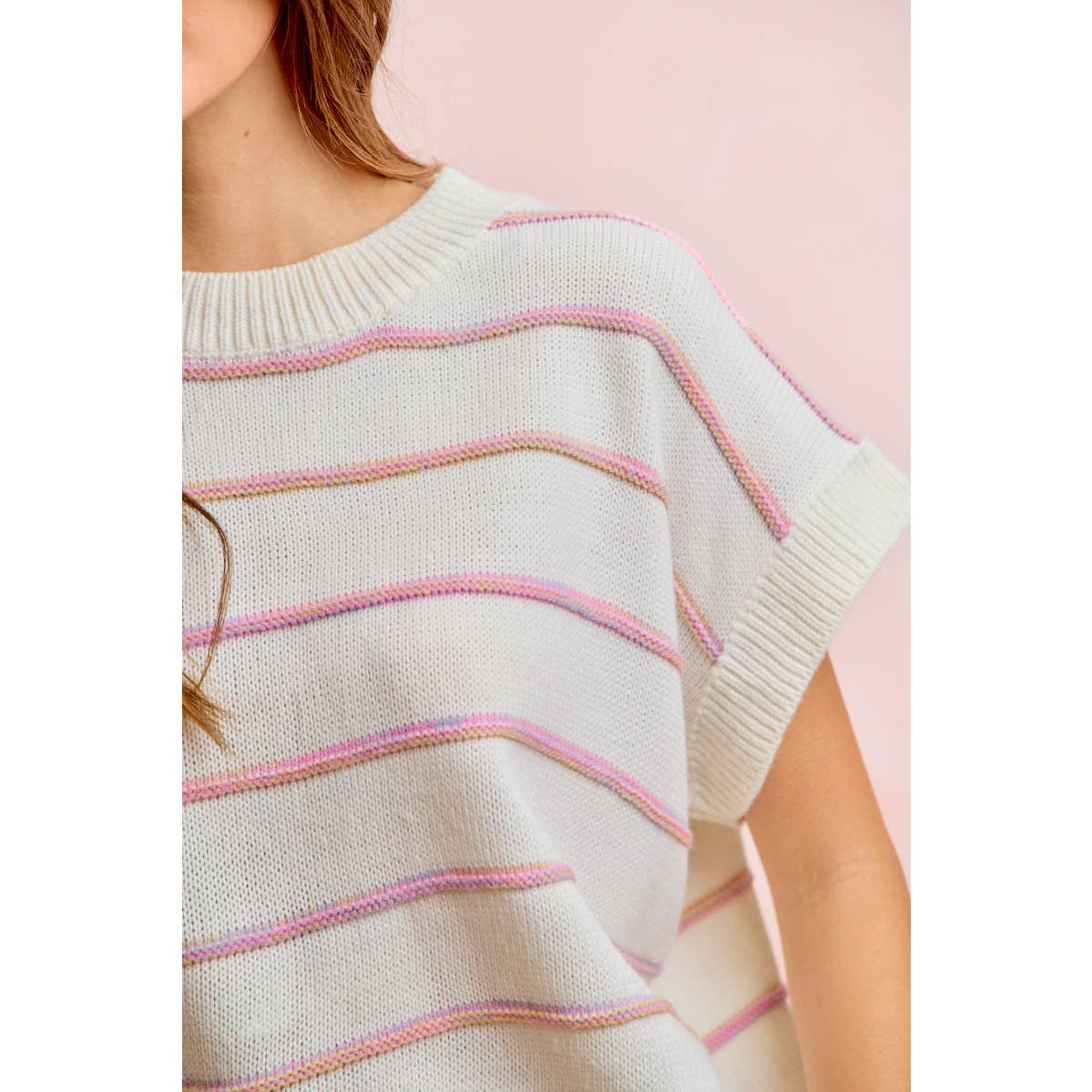 Textured Stripe Knit Top