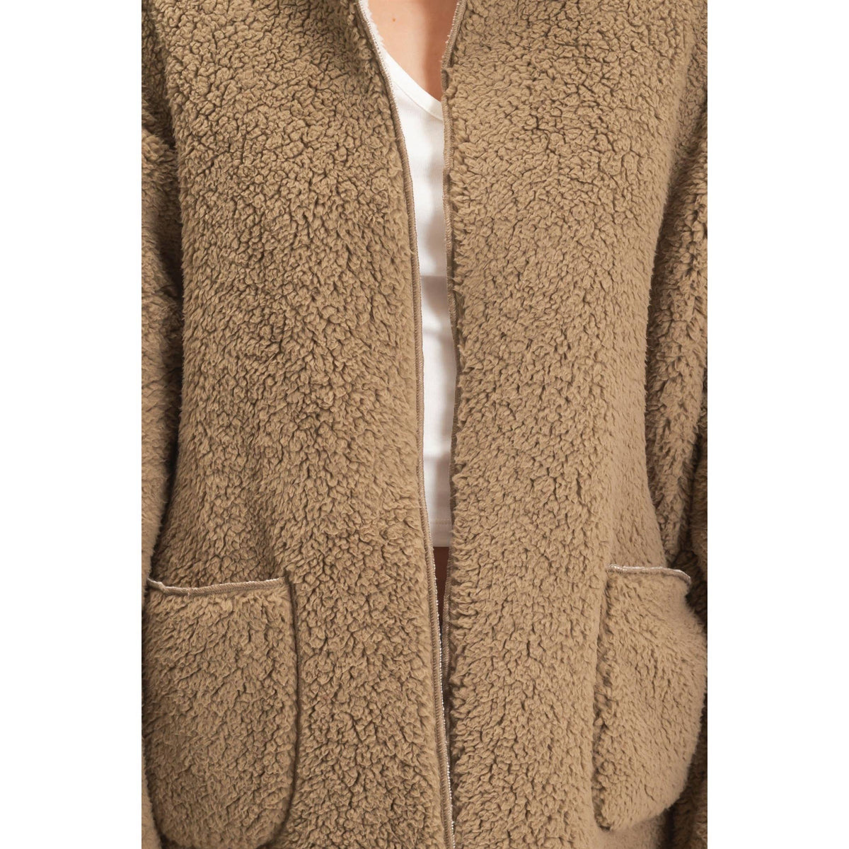 Cozy Retreat Oversized Sherpa Jacket