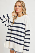 Oversize Striped Pullover Sweater