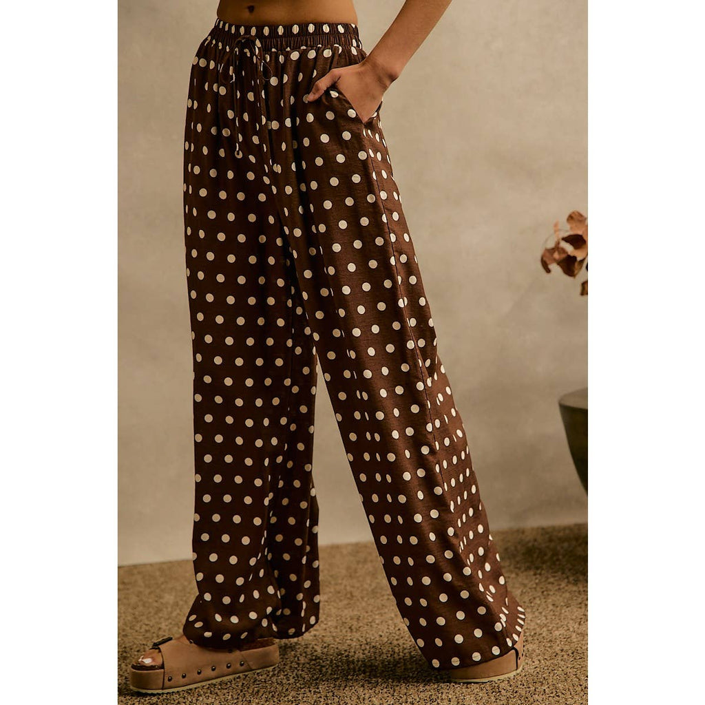 Cocoa Dot Wide Leg Pants