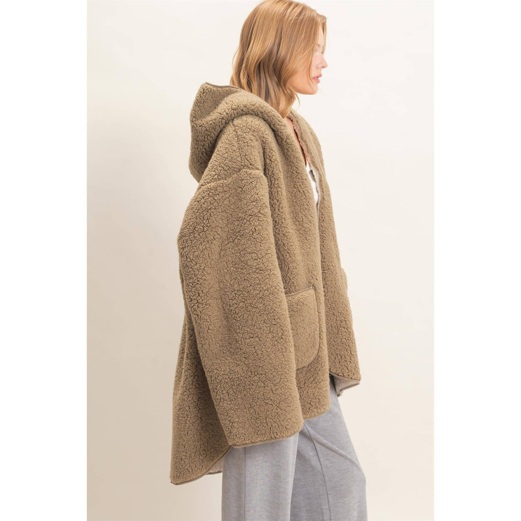 Cozy Retreat Oversized Sherpa Jacket