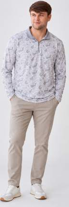 White Camo Quarter Zip Pullover