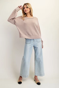 Coco Textured Balloon Sleeve Top