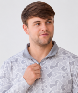 White Camo Quarter Zip Pullover