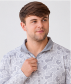 White Camo Quarter Zip Pullover